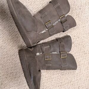 BearPaw Women's Buckle Boots in Brown